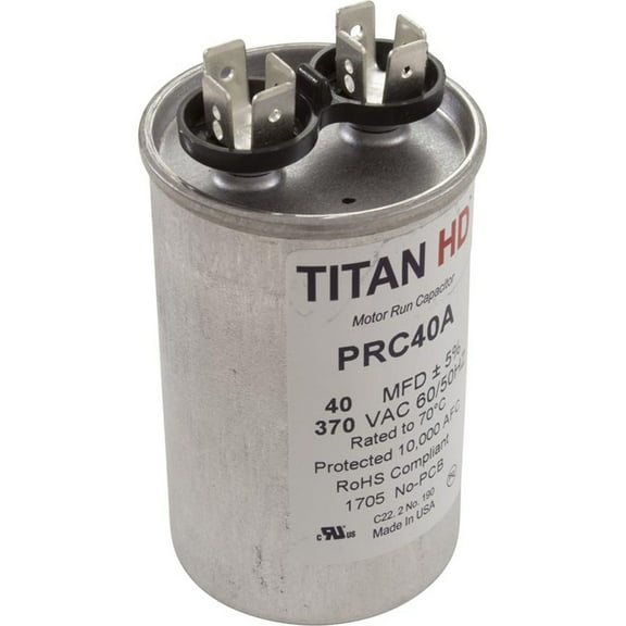 Run Capacitor, 40 MFD, 370v