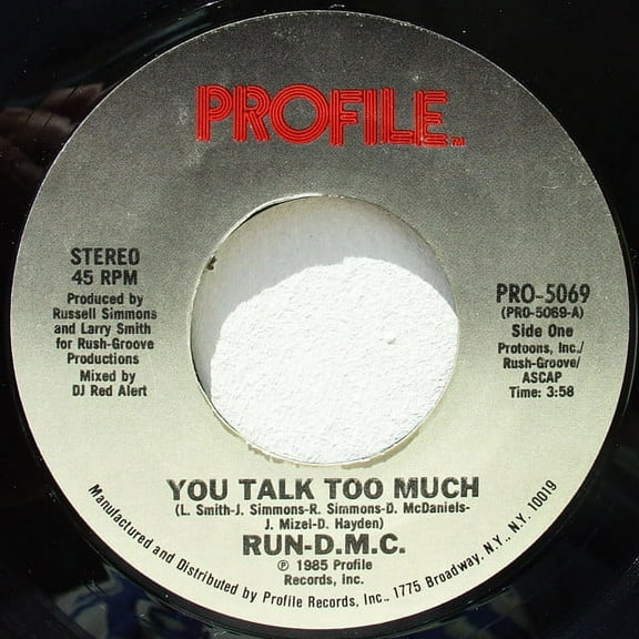 Run-D.M.C.  You Talk Too Much (45) (New)