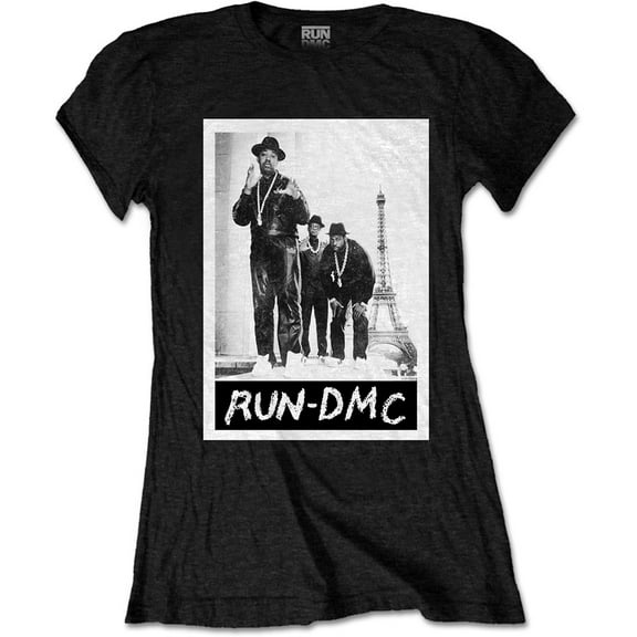Run DMC Ladies T-Shirt: Paris Photo (Large)