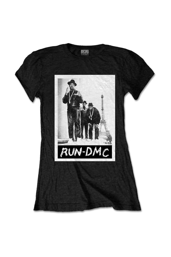 Run DMC Ladies T-Shirt: Paris Photo (Medium)