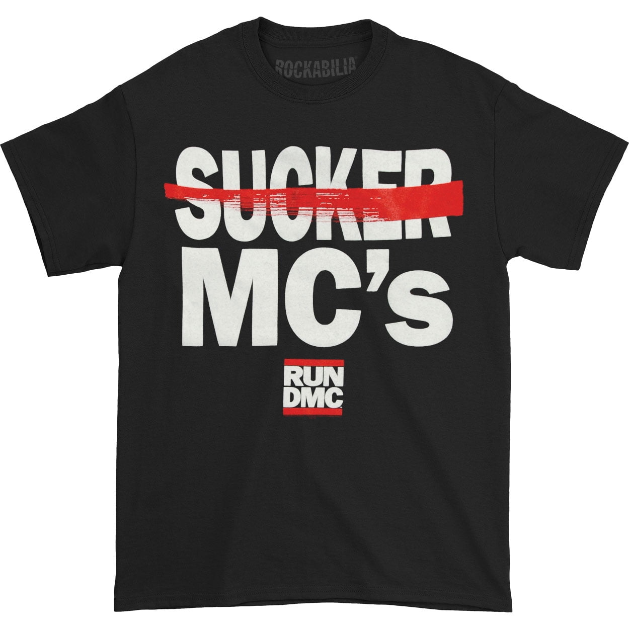Run DMC Men's Sucker MC's T-shirt Medium Black