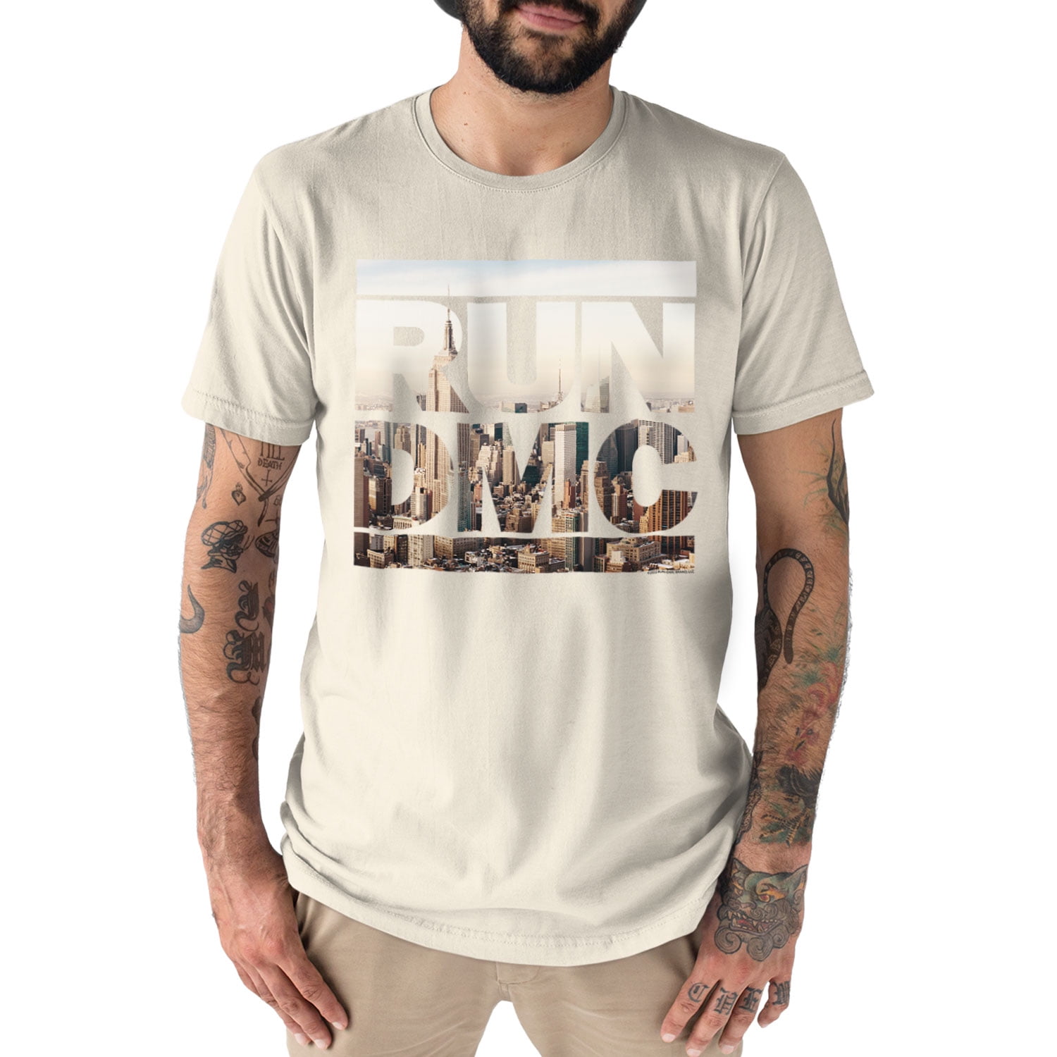 Run DMC Logo With Glasses - Men's Short Sleeve Graphic T