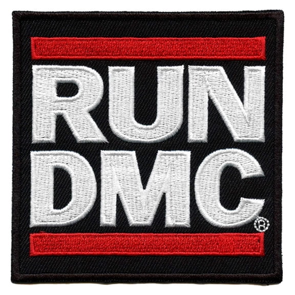 Run DMC Patch Band Logo new Official Black Embroidered woven iron on
