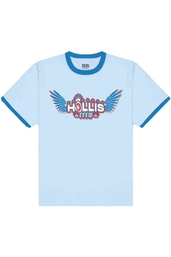 Run DMC Unisex Ringer T-Shirt Hollis Crew (Small)