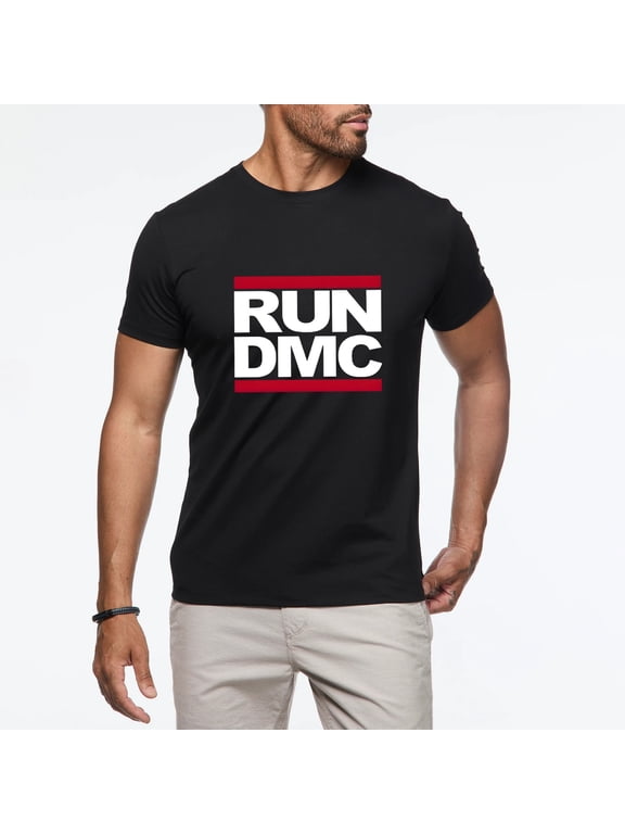 Run_DMC Unisex T-Shirt Cotton Short Sleeve Crew Neck Top Black for Men Women 3XL