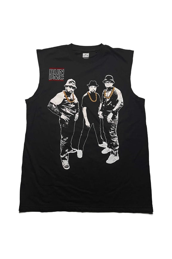 Run DMC Unisex Vest T-Shirt Gold Chains Photo (Medium)