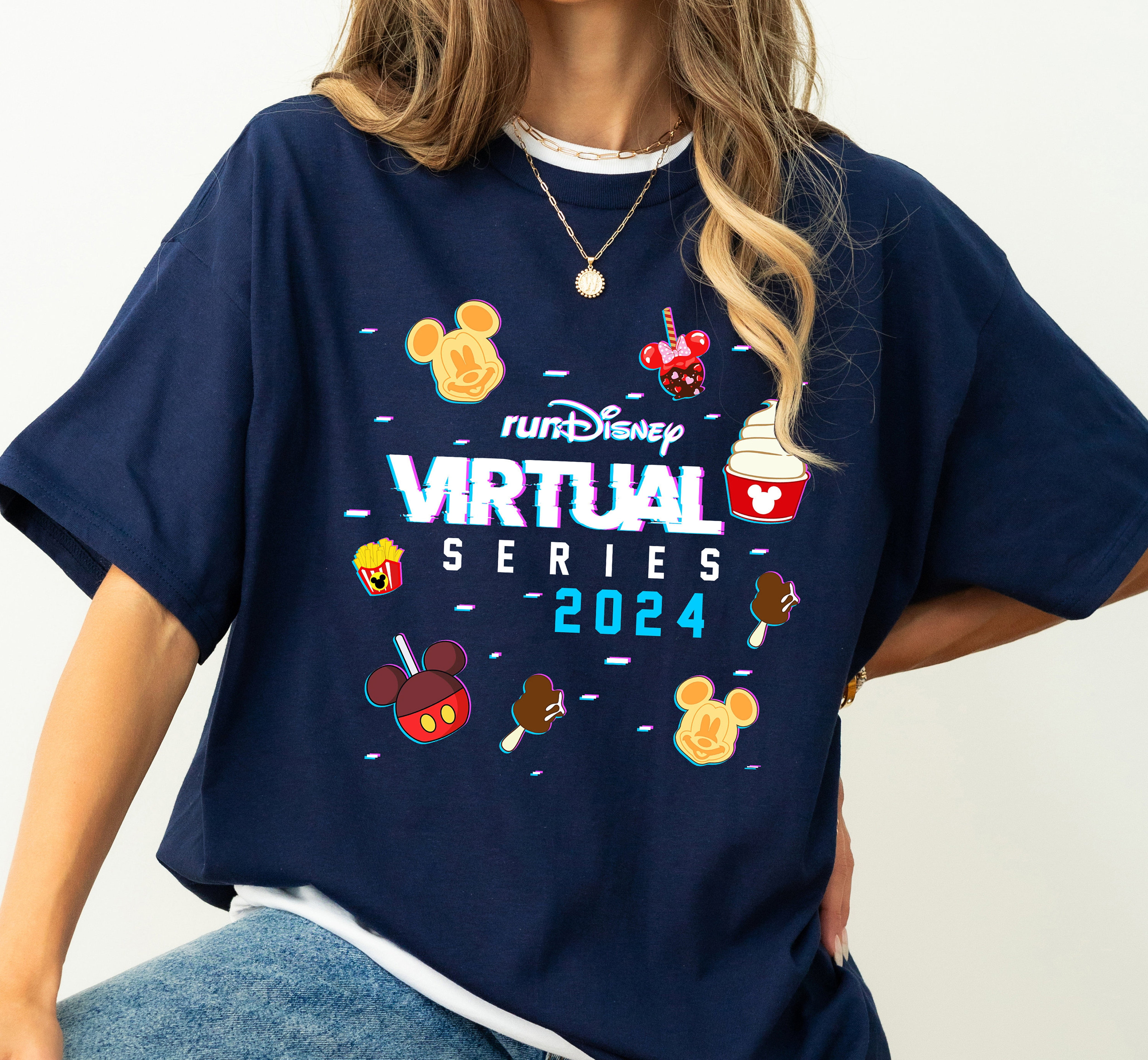 Run Disney Virtual Series 2024 Shirt, Mickey & Friends Run All The