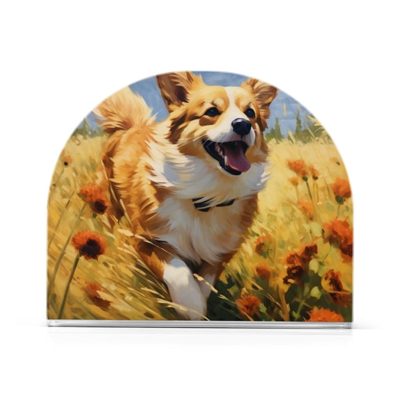 Run Dog Napkin Holder for Table Clear Napkin Stand Paper Holder Acrylic Organizer Dispenser Napkins for Dinner Kitchen Restaurant Room