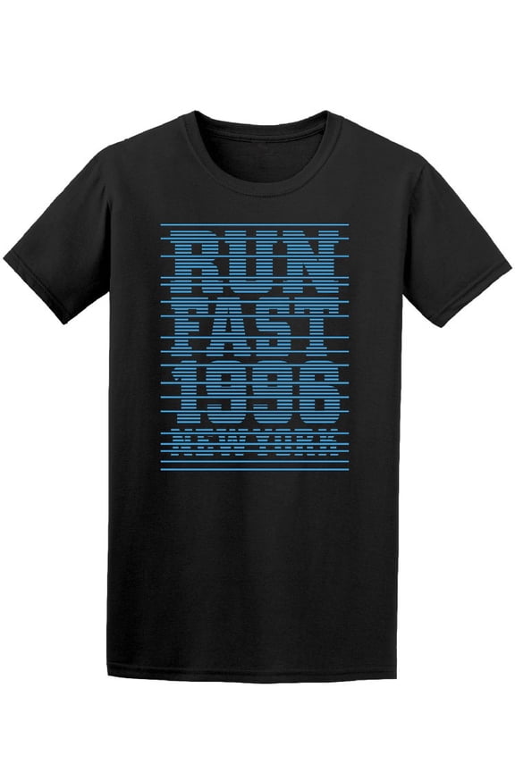 Run Fast 1996 Nyc T-Shirt Men -Image by Shutterstock, Male 3X-Large