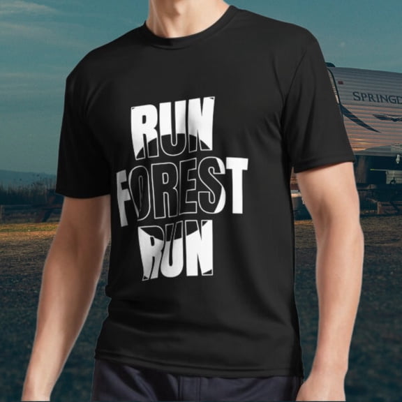 Run Forest Run! Design Gift Idea Funny Active Logo T-Shirt Funny Size S to 5XL