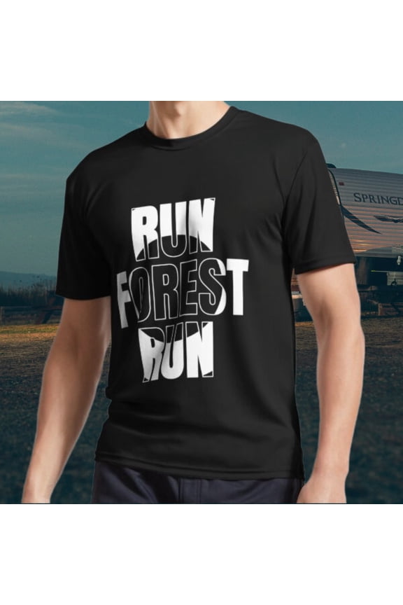 Run Forest Run! Design Gift Idea Funny Active Logo T-Shirt Funny Size S to 5XL