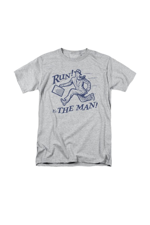 Run It's The Man Funny Joke  Adult T-Shirt