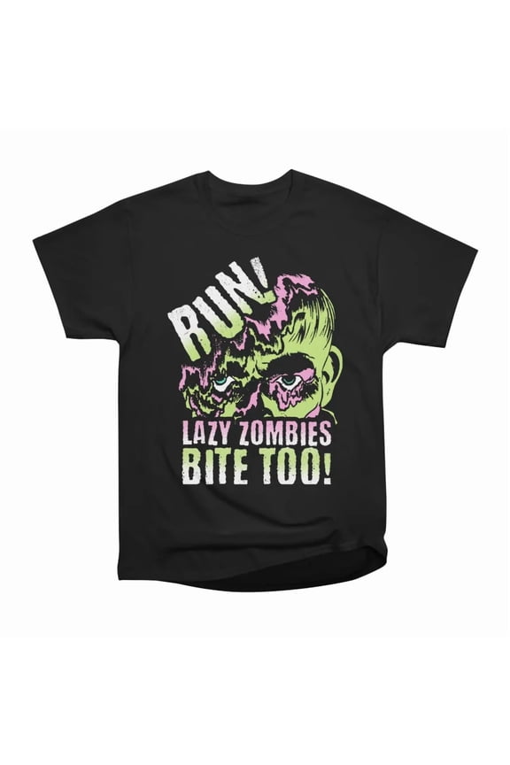 Run Lazy zombies bite too T-Shirt Tee Gift For Him Merch For Her Apparel For Friend