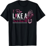 Run Like A Girl Ladies Shirt Cool Funny Cute Running Jogging Black 3X-Large