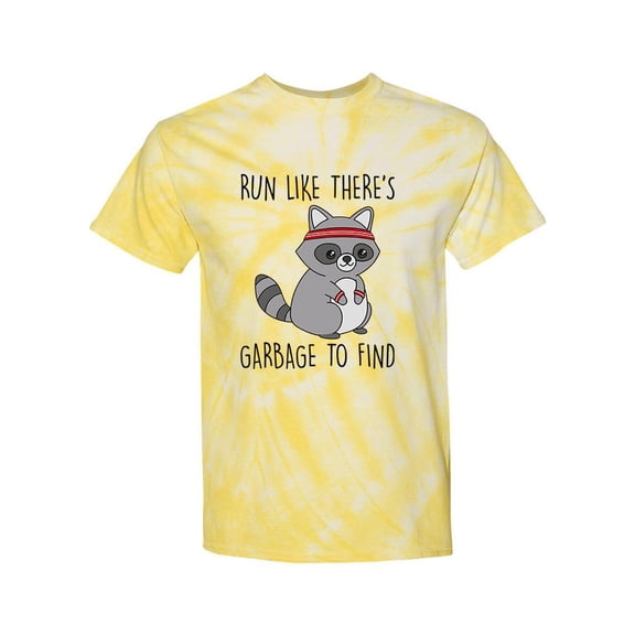 Run Like There's Garbage Tie Dye Cyclone Men -Smartprints Designs, Male x-Large