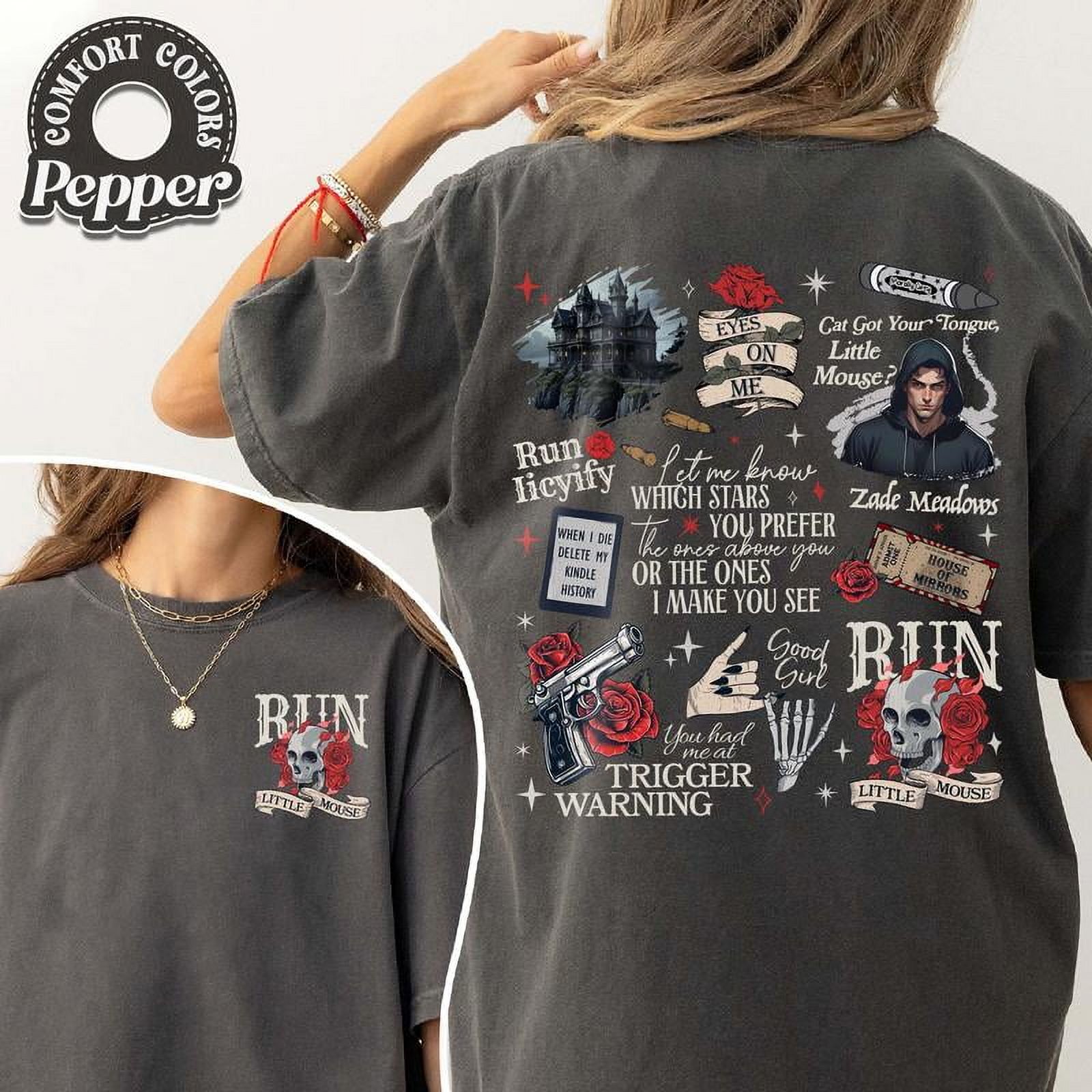 Run Little Mouse Comfort Colors, Haunting Adeline, Cat and Mouse, Dark