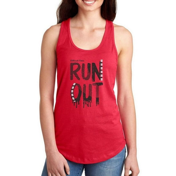 Run Out Difficult Time Racerback Tank Women -Image by Shutterstock, Female Medium