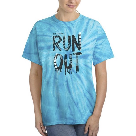 Run Out Difficult Time Tie Dye Cyclone Women -Image by Shutterstock, Female Large