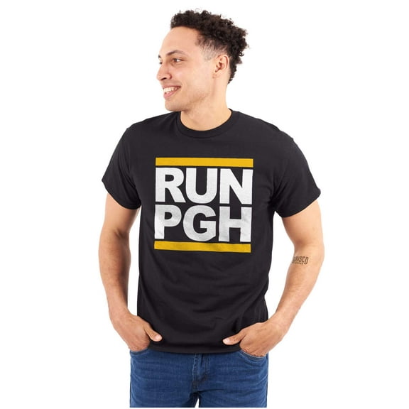Run Pittsburgh Pennsylvania PA Men's Graphic T Shirt Tees Brisco Brands S