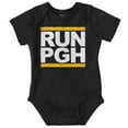thumbnail image 1 of Run Pittsburgh Pennsylvania PA Romper Boys or Girls Infant Baby Brisco Brands NB, 1 of 6