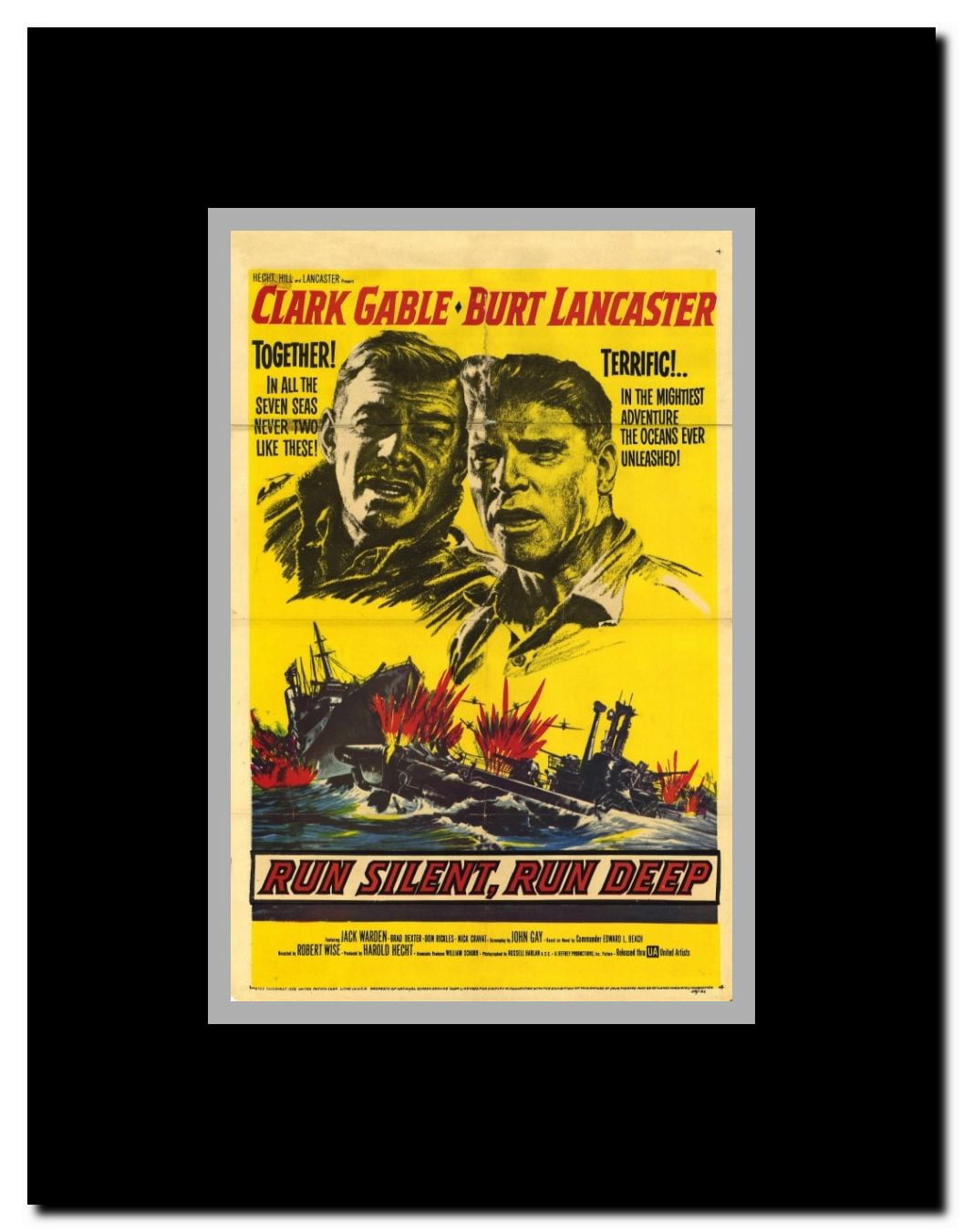 Run Silent Run Deep Framed Movie Poster
