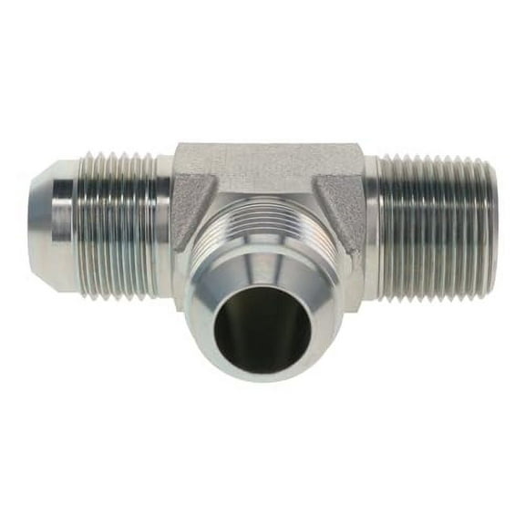| Run Tee 5/8" Male JIC (7/8"-14 thread) x 3/4" NPTF Male x 5/8" Male JIC (7/8"-14 thread)