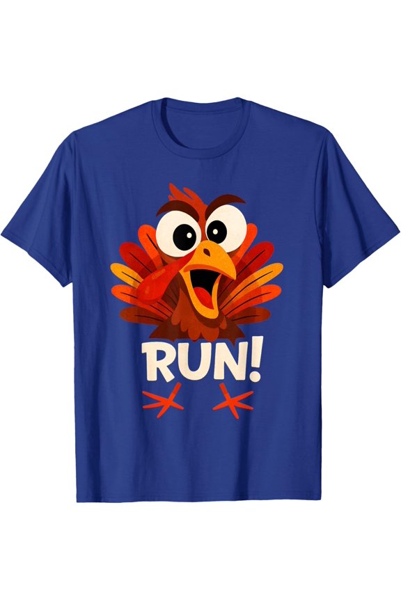 Run Turkey Thanksgiving Running T-Shirt All Size S-5Xl