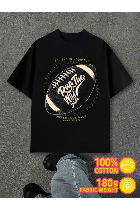 Run Wild Side men's black 180G 100% Cotton Perfect for exercise Fashion Unisex Shirt Short Sleeve tshirts Original Unisex Shirt Graphic tshirts Trendy Unisex Shirt Graphic tshirts