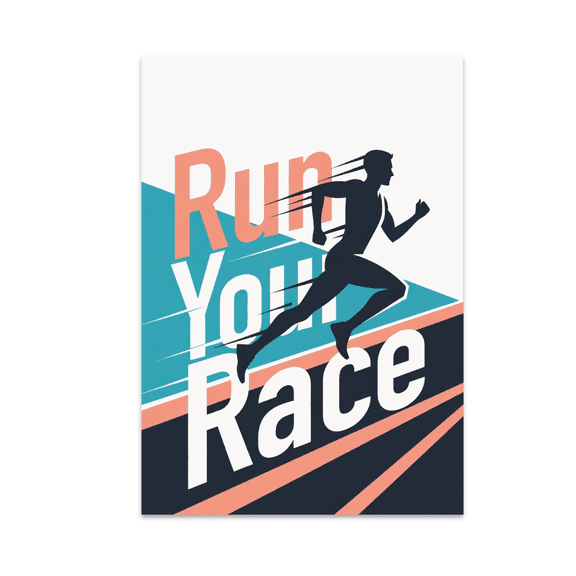 Run Your Own Race Motivational Poster - Runners - 13x19 Poster Print