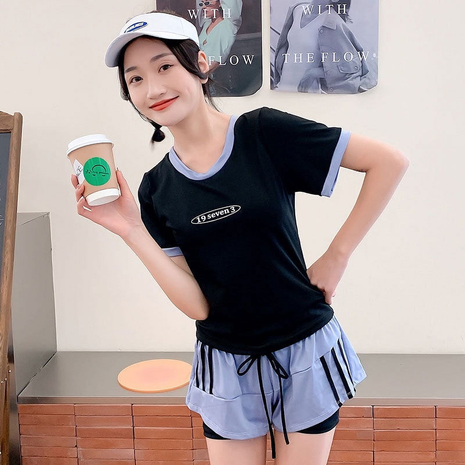 Run split professional sports swimsuit women conservative Super fairy