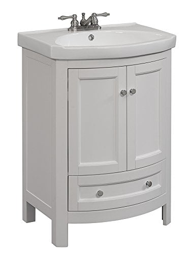 Bellina White 24-Inch Freestanding Single Vanity Set