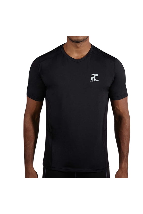 Men's HyperVent PRM V-Neck T-Shirt Black f1207-kkg