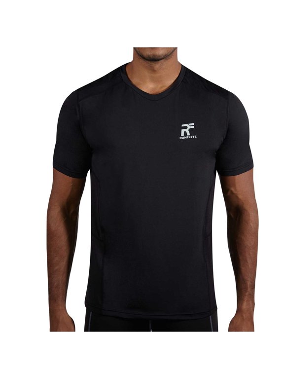 Men's HyperVent PRM V-Neck T-Shirt Black f1207-kkg