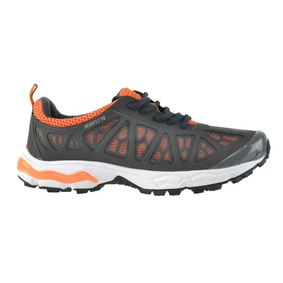 RunFlyte Men's RF Glyde Running Shoes Charcoal/Orange/White r5114-806