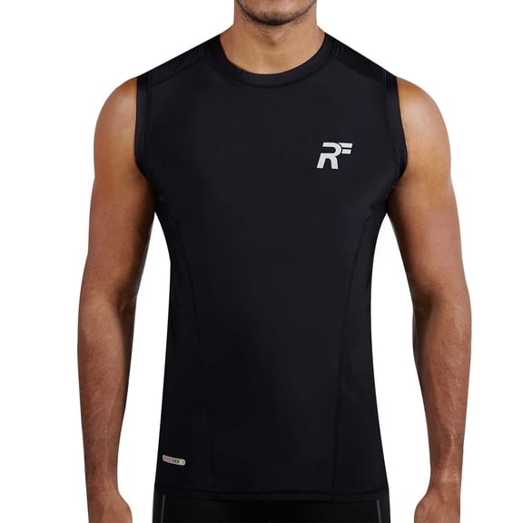 RunFlyte Men's Tech Flyte Compression Tank Top  Black/Grey f1201-kkg