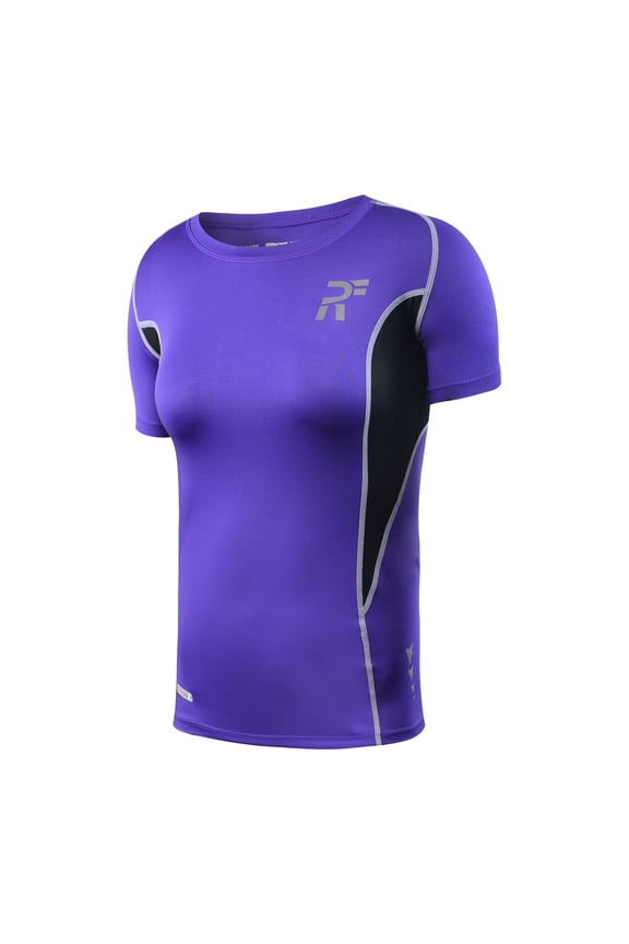 Women's Swarna Flow Short Sleeve T-Shirt Silvery Violet/Black f3301-vvk