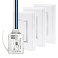 thumbnail image 1 of RunLessWire 4-Way On/Off Wireless Battery-Free Remote Light Switch Kit 150ft Range - White, 1 of 8
