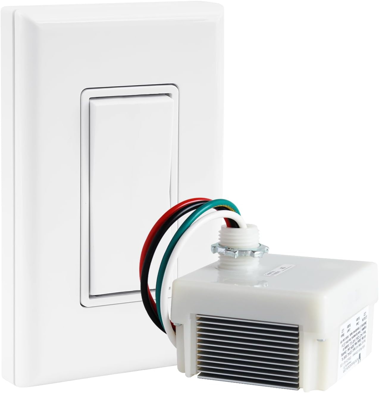 White Wireless Self-Powered Dimming Light Switch Kit