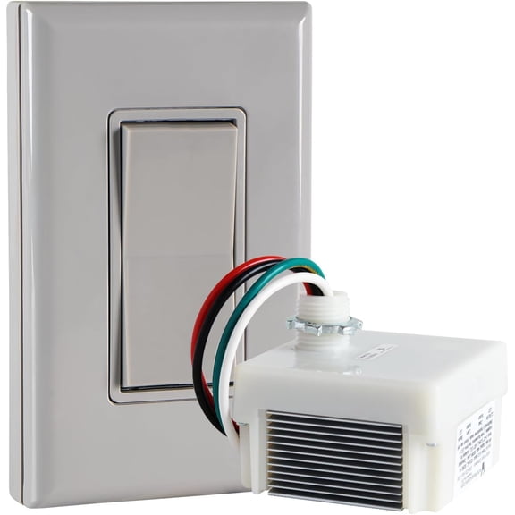 RunLessWire Dimming Self Powered (NO Batteries) Wireless Light Switch Kit - No Wiring, Battery, or WiFi Needed DIY Remote Control Basic Dimmer Kit: 1 Phase Dimmer, 1 Switch - Gray