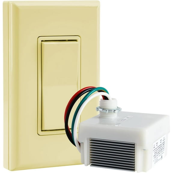 RunLessWire Dimming Self Powered (NO Batteries) Wireless Light Switch Kit - No Wiring, Battery, or WiFi Needed DIY Remote Control Basic Dimmer Kit: 1 Phase Dimmer, 1 Switch - Ivory