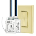 thumbnail image 1 of RunLessWire Fan & Light On/Off Wireless Battery-Free Remote Light Switch Kit 150ft Range – Ivory, 1 of 8