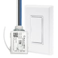 thumbnail image 1 of RunLessWire Single Pole On/Off Wireless Battery-Free Remote Light Switch Kit 150ft Range – White, 1 of 8
