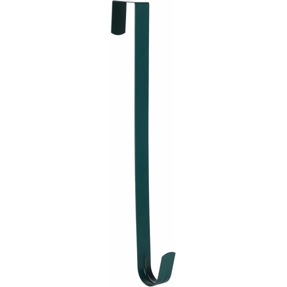RunMin Grocery Store 15" Wreath Hanger for Front Door,Sturdy Steel Wreath Door Hanger,Over The Door Hanger Hook (Green,1)