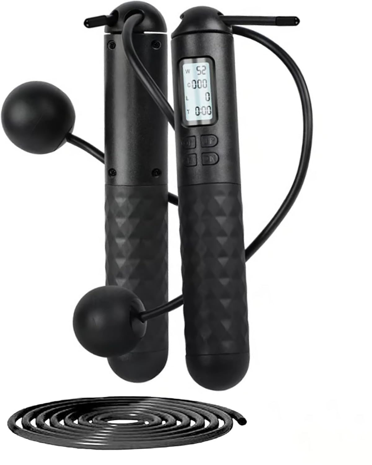 Runaivete Skipping Rope with Counter, 2026 New Cordless Jump Rope,  Gravity Ball Skipping Tangle-Free Jumping Rope with Adjustable Digital Timer & Calorie for Lose Weight - Shape a Perfect Body
