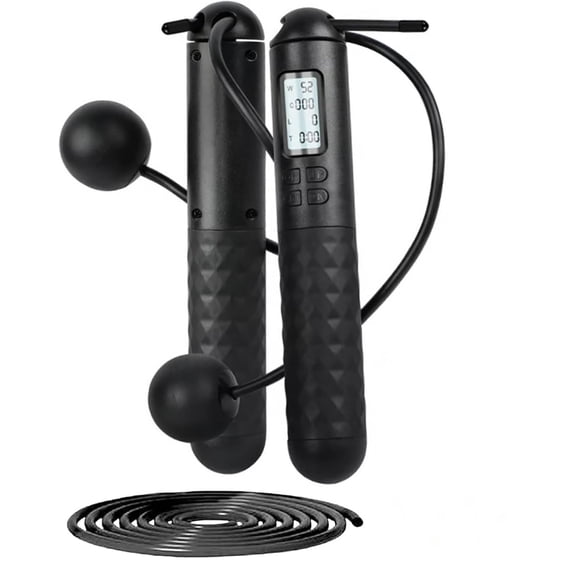 Runaivete Skipping Rope with Counter, 2026 New Cordless Jump Rope,  Gravity Ball Skipping Tangle-Free Jumping Rope with Adjustable Digital Timer & Calorie for Lose Weight - Shape a Perfect Body