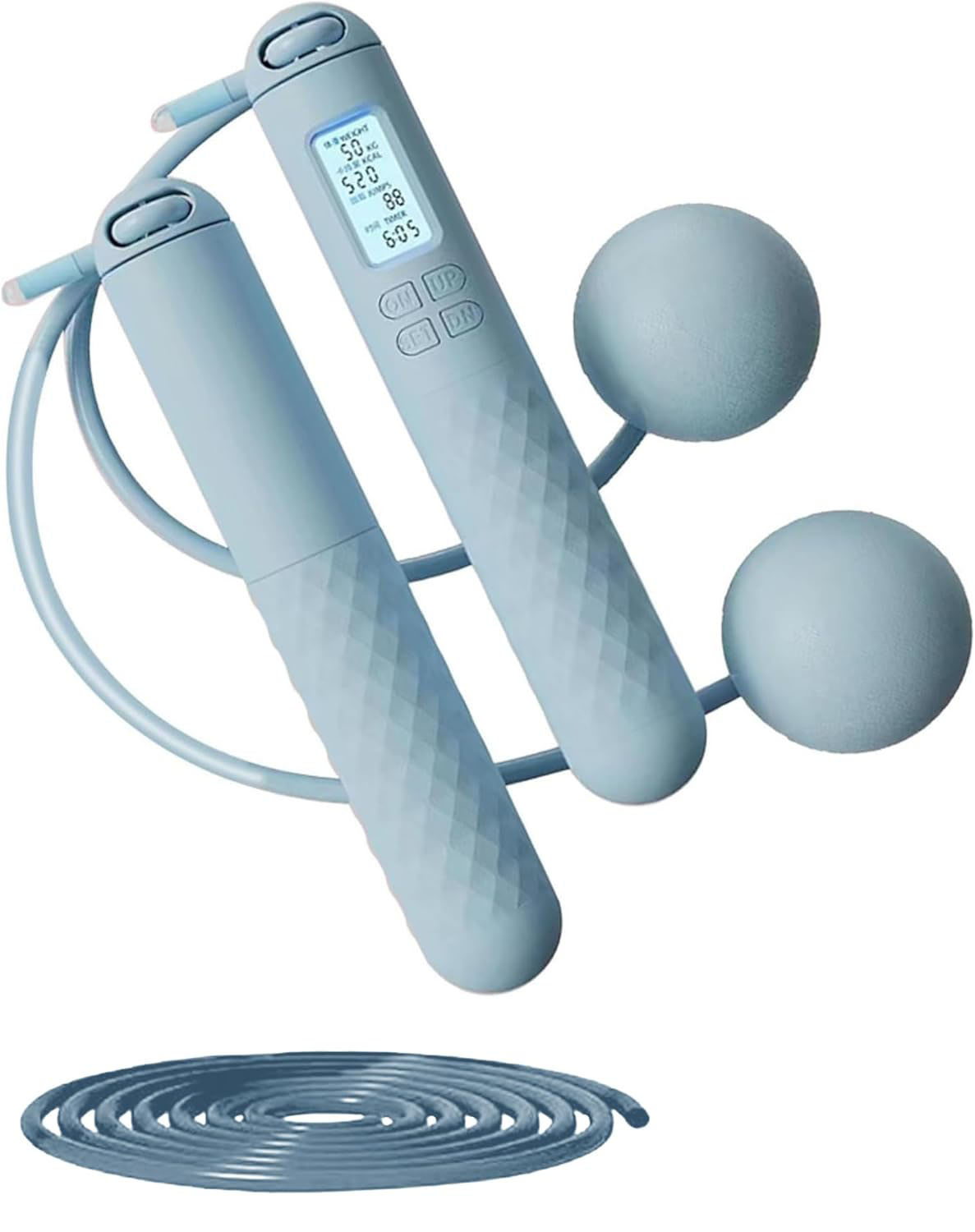 Runaivete Skipping Rope with Counter, 2026 New Cordless Jump Rope,  Gravity Ball Skipping Tangle-Free Jumping Rope with Adjustable Digital Timer & Calorie for Lose Weight - Shape a Perfect Body