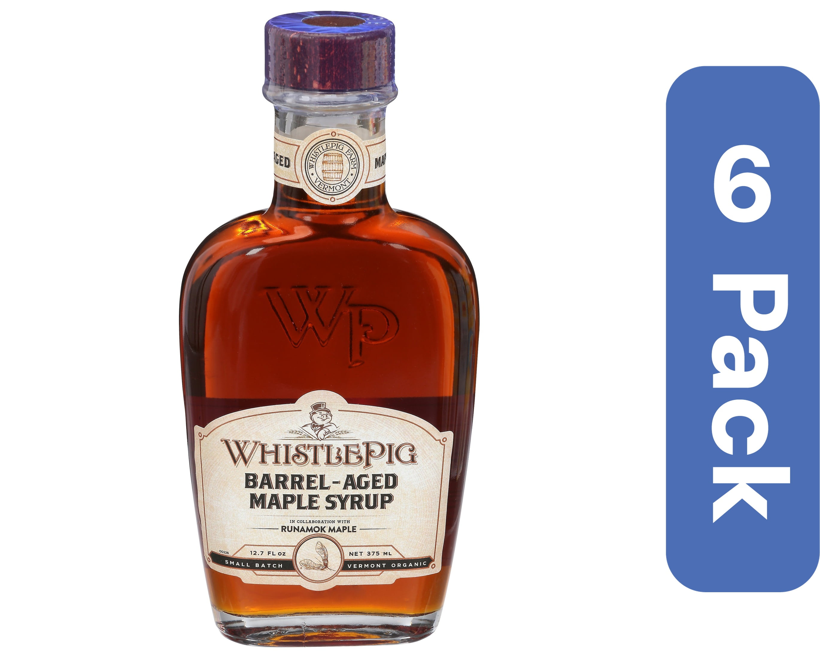 Runamok Maple Rye Whiskey Barrel Aged Maple Syrup 12.7 fl oz (Pack of 6)