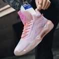 thumbnail image 1 of Runan women men basketball shoes youth fashion high top running shoes volleyball sneakers colorful painting sport shoes comfortable non-slip footwear, 1 of 7