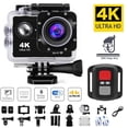thumbnail image 1 of Runbaixing Waterproof 4K 20MP Action Camera with 2.4G Remote Control 2.0, Black, 1 of 8