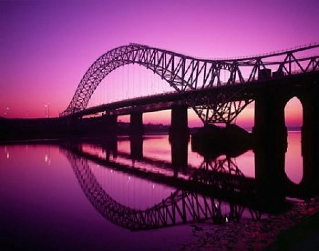 Runcorn Bridge Cheshire England Canvas Art - Paul Thompson DanitaDelimont (24 x 18)